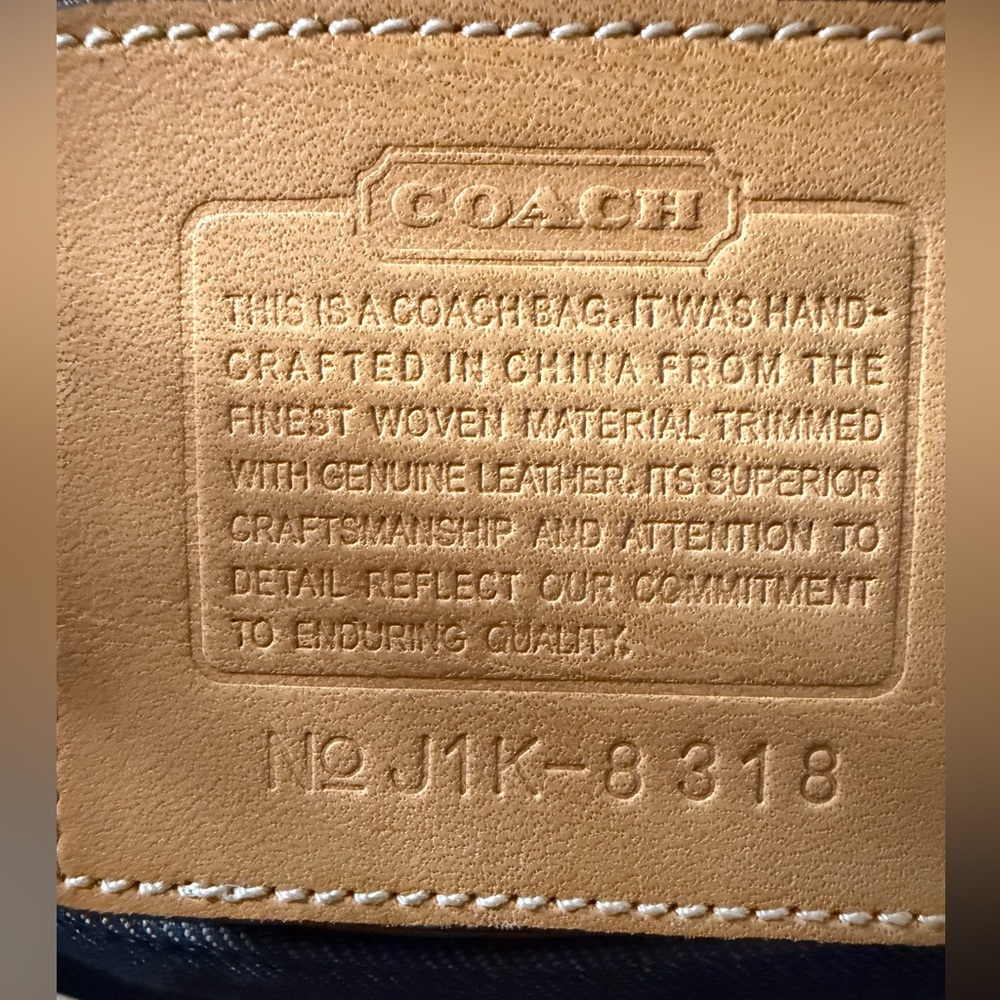 Coach Y2K Denim Hampton Shoulder Bag - Picture 15 of 15
